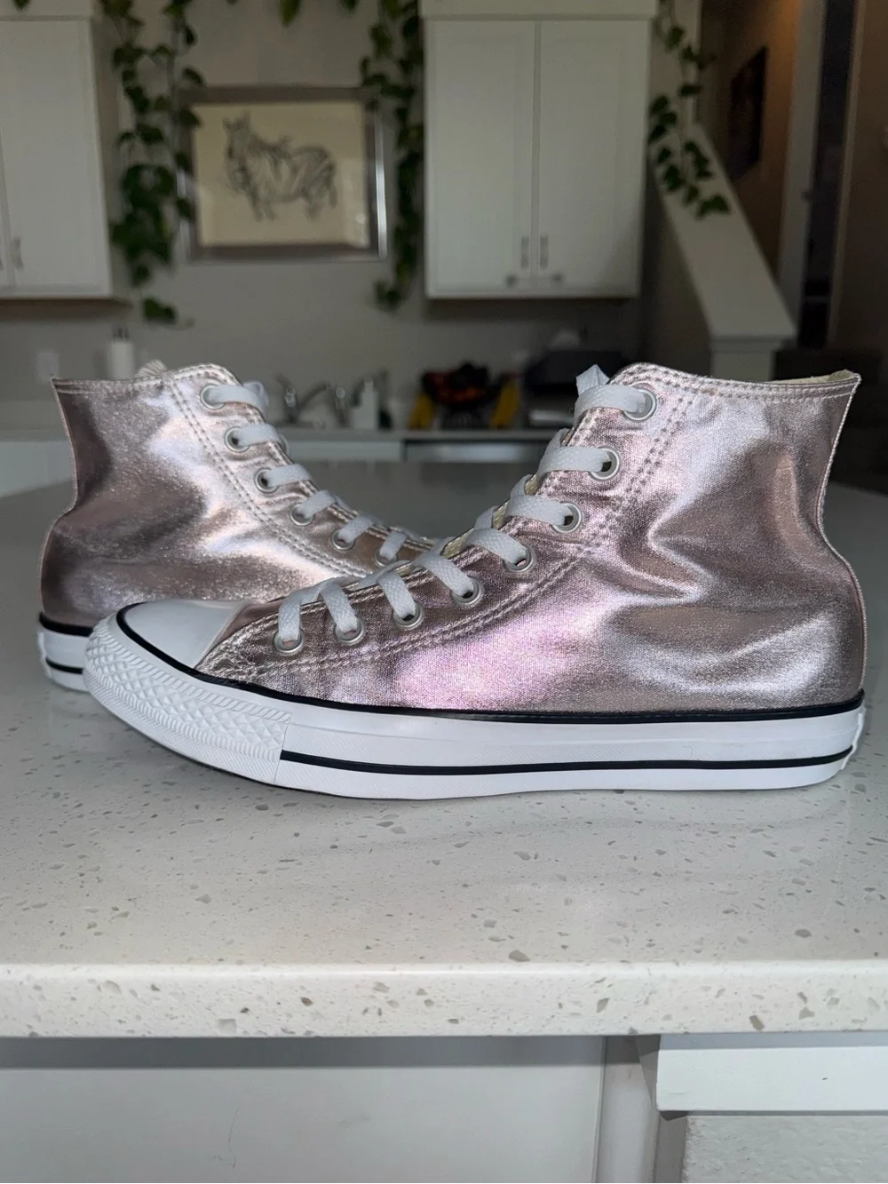 Converse Metallic Rose High Top Sneakers